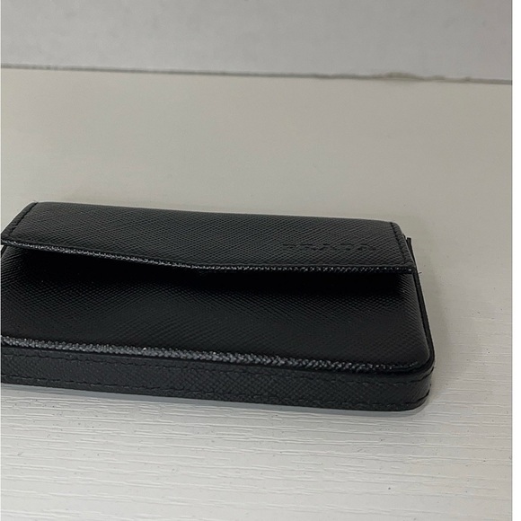 Prada black leather Saffiano card holder with COA - Picture 10 of 11